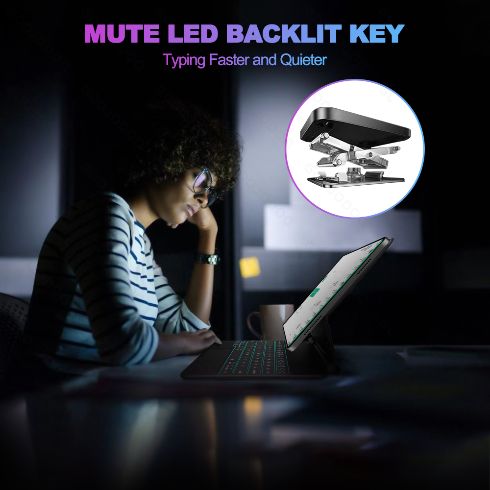 GOOJODOQ Magic Keyboard untuk  - Ipad Cover Folio ulasan dan harga