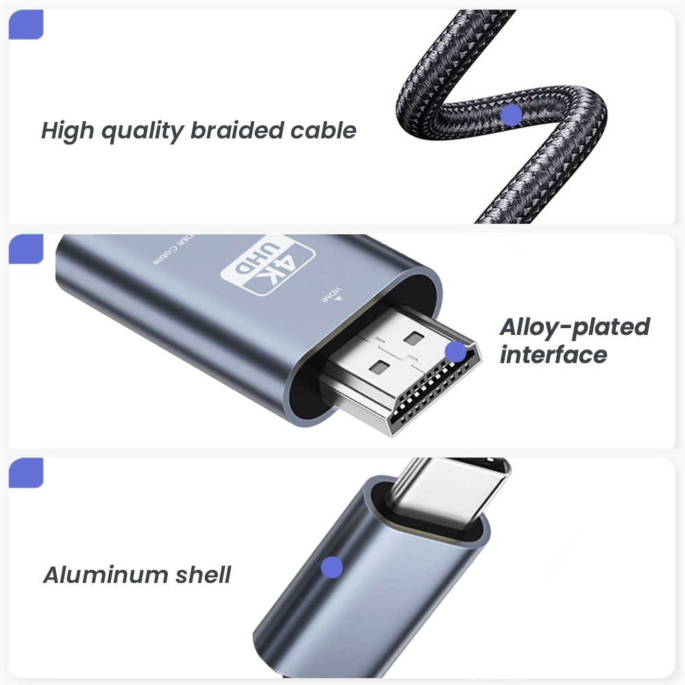 NIERBO kabel adaptor USB C ke  - Hdmi Adapter Tablet ulasan dan harga