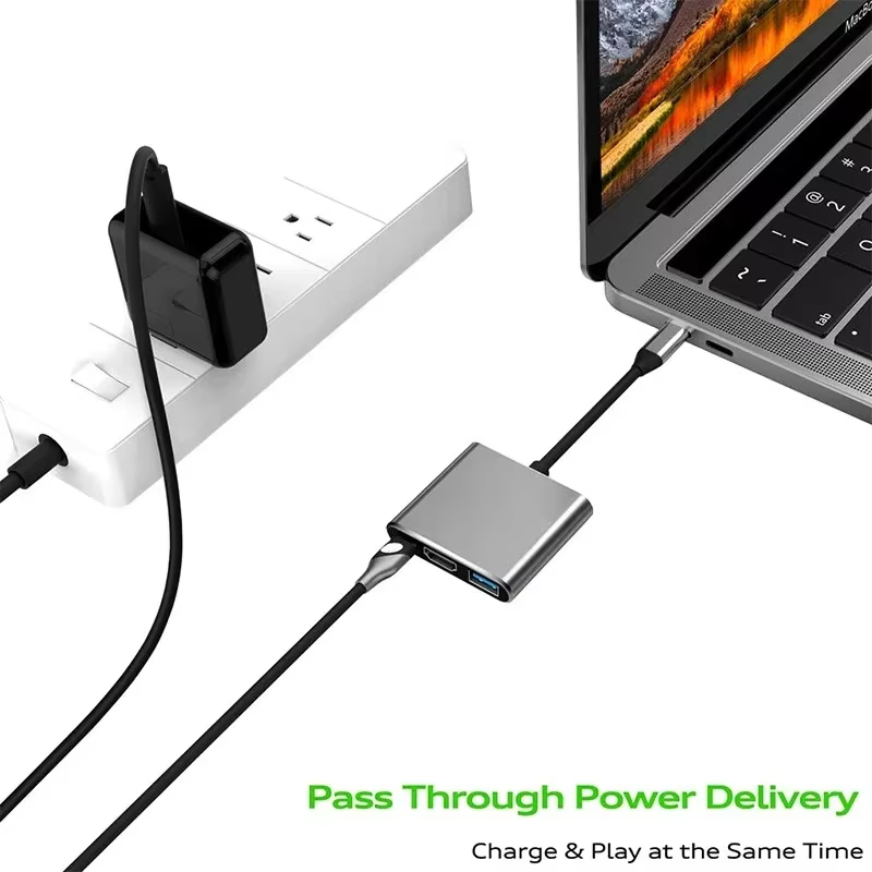 KEBIDUMEI 3-in-1 USB C Hub USB - Hdmi Adapter Tablet ulasan dan harga