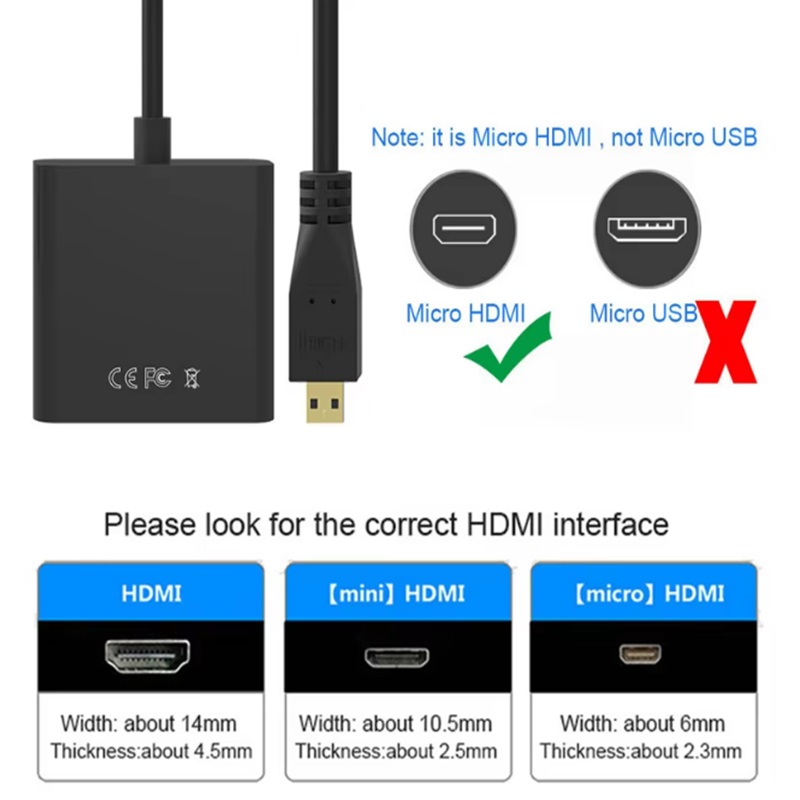 Konektor Micro HDMI Ke VGA Ada - Hdmi Adapter Tablet ulasan dan harga